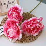 Artificial Silk 5-head Peony Bouquet