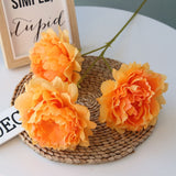 Artificial Silk 5-head Peony Bouquet