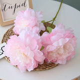 Artificial Silk 5-head Peony Bouquet