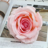 Artificial Silk Rose Flower Heads - 20 pieces