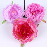 Artificial Silk Peony Flower Heads - 100 pieces
