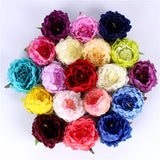 Artificial Silk Peony Flower Heads - 100 pieces