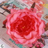 Artificial Silk Peony Flower Heads - 5 pieces