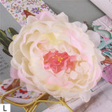 Artificial Silk Peony Flower Heads - 5 pieces