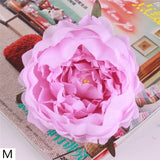Artificial Silk Peony Flower Heads - 5 pieces