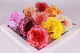 Artificial Silk Peony Flower Heads - 5 pieces