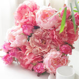Artificial Large French Silk Peony Heads - 15  pieces