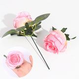Artificial Silk Rose Flower Heads - 5 pieces