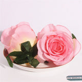 Artificial Silk Rose Flower Heads - 5 pieces