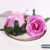 Artificial Silk Rose Flower Heads - 5 pieces