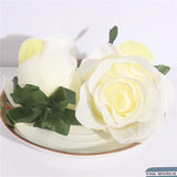 Artificial Silk Rose Flower Heads - 5 pieces