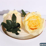 Artificial Silk Rose Flower Heads - 5 pieces