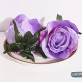 Artificial Silk Rose Flower Heads - 5 pieces
