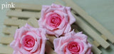 Artificial Silk Rose Flower Heads - 25 pieces