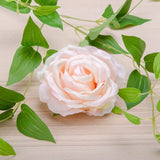 Artificial Silk Rose Peony Flower Heads - 8 pieces