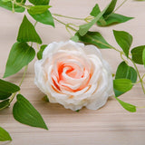 Artificial Silk Rose Peony Flower Heads - 8 pieces