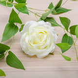 Artificial Silk Rose Peony Flower Heads - 8 pieces