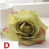 Artificial Silk Rose Flower Heads - 100 pieces