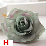 Artificial Silk Rose Flower Heads - 100 pieces