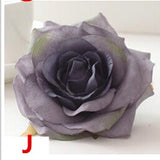 Artificial Silk Rose Flower Heads - 100 pieces