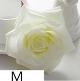 Artificial Silk Rose Flower Heads - 100 pieces