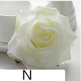 Artificial Silk Rose Flower Heads - 100 pieces