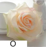 Artificial Silk Rose Flower Heads - 100 pieces