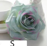 Artificial Silk Rose Flower Heads - 100 pieces