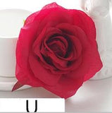 Artificial Silk Rose Flower Heads - 100 pieces