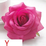 Artificial Silk Rose Flower Heads - 100 pieces