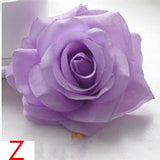 Artificial Silk Rose Flower Heads - 100 pieces