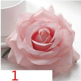 Artificial Silk Rose Flower Heads - 100 pieces