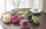 Artificial Silk Rose Flower Heads - 100 pieces