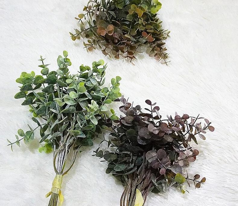 Artificial 6-branch Money Leaf Eucalyptus - 1 bouquet