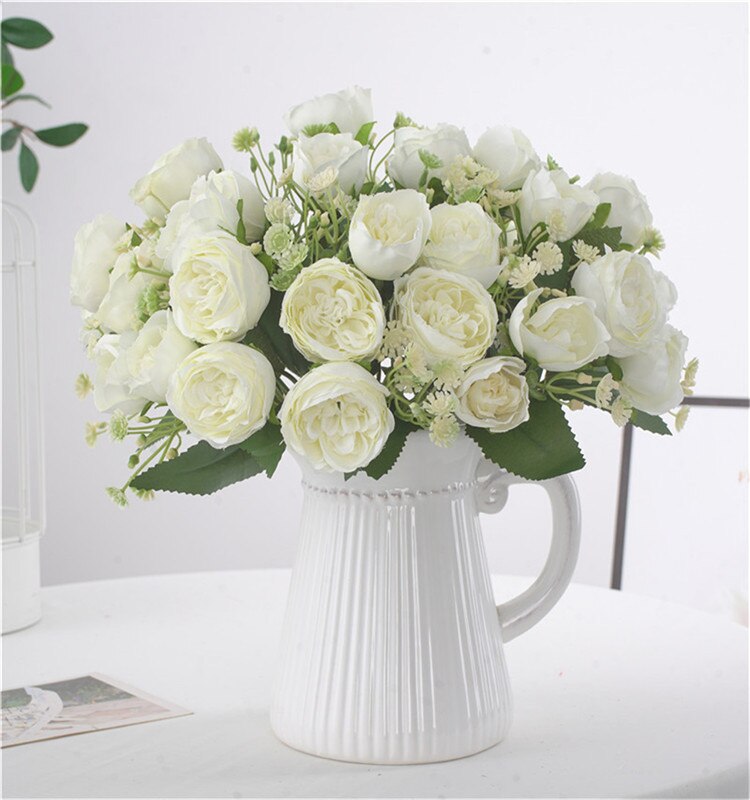 Artificial Mini Peony Rose Flower Bouquet