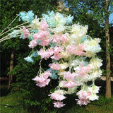 Artificial 4-branch Snow Orchid Flower - 5 pieces