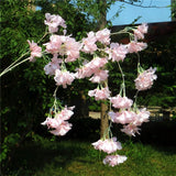Artificial 4-branch Snow Orchid Flower - 5 pieces