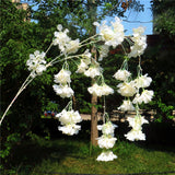 Artificial 4-branch Snow Orchid Flower - 5 pieces
