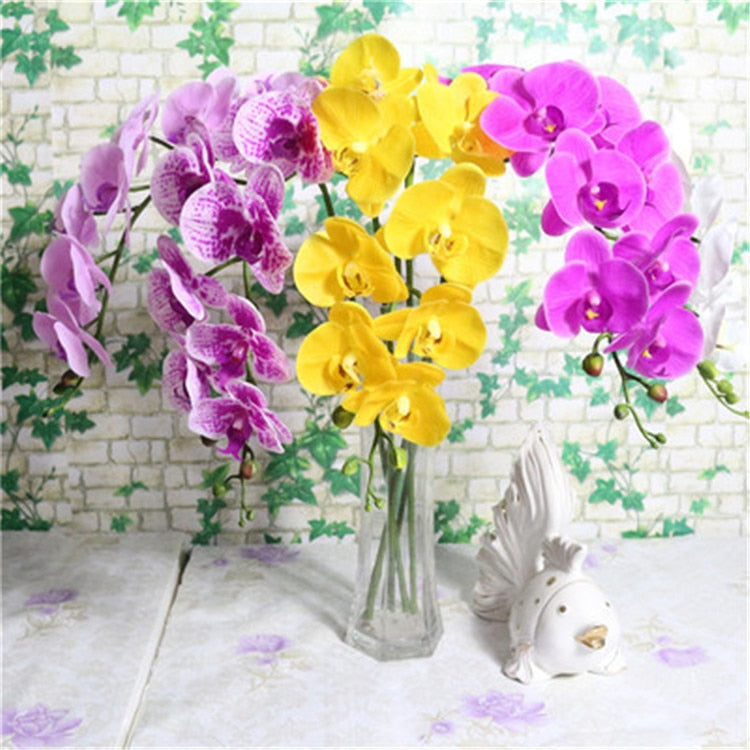 Artificial 9-head Real Touch Butterfly Orchid - 1 piece