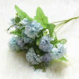 Artificial Mini 5-branch Silk Pompom Flower Bouquet