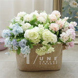 Artificial Mini 5-branch Silk Pompom Flower Bouquet