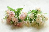 Artificial Mini 5-branch Silk Pompom Flower Bouquet