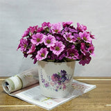 Artificial European Small Cherry Blossom Chrysanthemum Silk Flower Bouquet