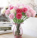 Artificial Silk Carnation Flower - 11 pieces