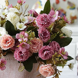 Artificial European Small Clove Carnation Flower Bouquet