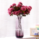 Artificial Nordic 3-head Chrysanthemum Pompom Flower - 1 piece