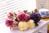 Artificial Nordic 3-head Chrysanthemum Pompom Flower - 1 piece