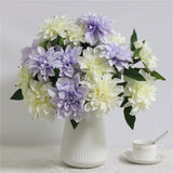 Artificial 10-head Dahlia Flower Bouquet