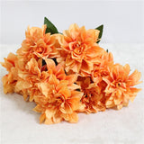 Artificial 10-head Dahlia Flower Bouquet