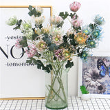 Artificial 3-head Chrysanthemum Needle Cushion Flower - 1 piece